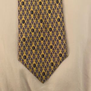 Grapes and barrel wine tie by Hermes. Extra long. XL